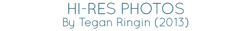 Hi-Res Photographs, by Tegan Ringin (2013)